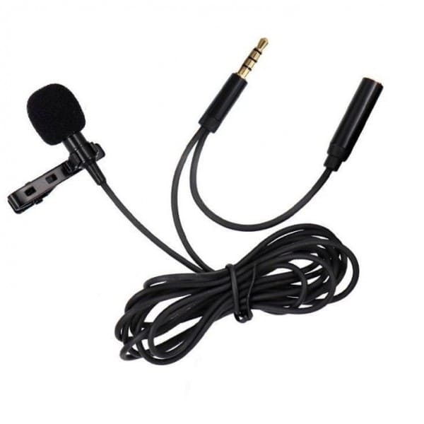 Микрофон петличный CANDC DC-C5, Jack 3.5mm+AUX, черный