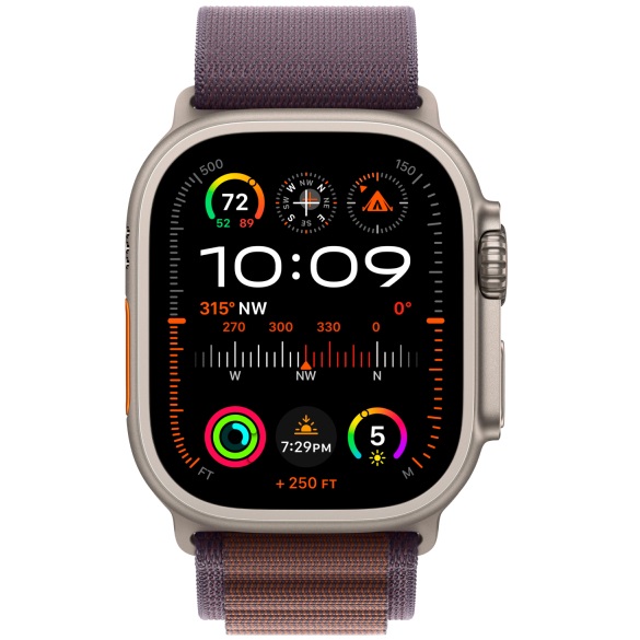 Apple Watch Ultra 2 GPS + Cellular, 49 мм, корпус из титана, ремешок Alpine цвета индиго, размер S