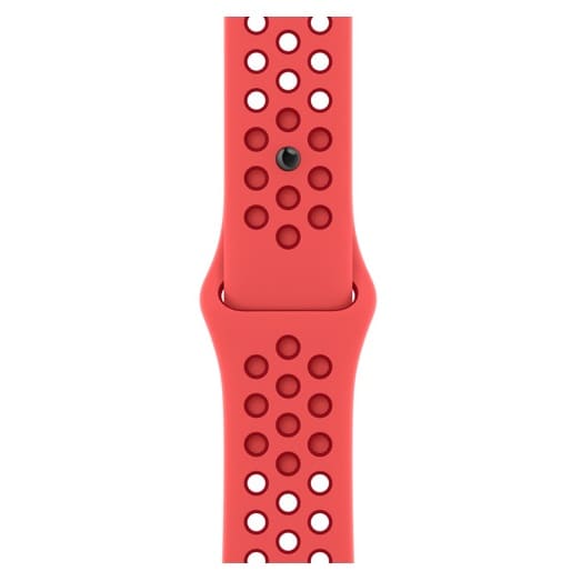Apple Watch Nike SE (2022), 40 мм корпус из алюминия цвета «сияющая звезда», спортивный ремешок Nike цвета «Bright Crimson/Gym Red»