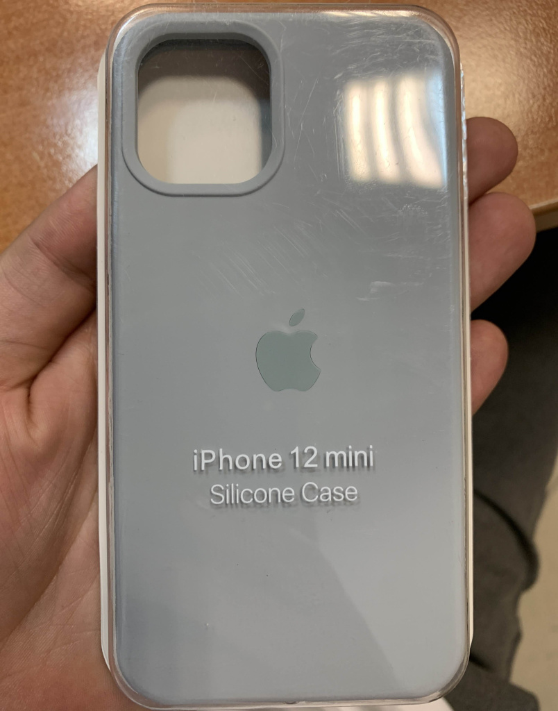 11 Накладка Silicone Case для iPhone 12 mini Silver gray.jpg
