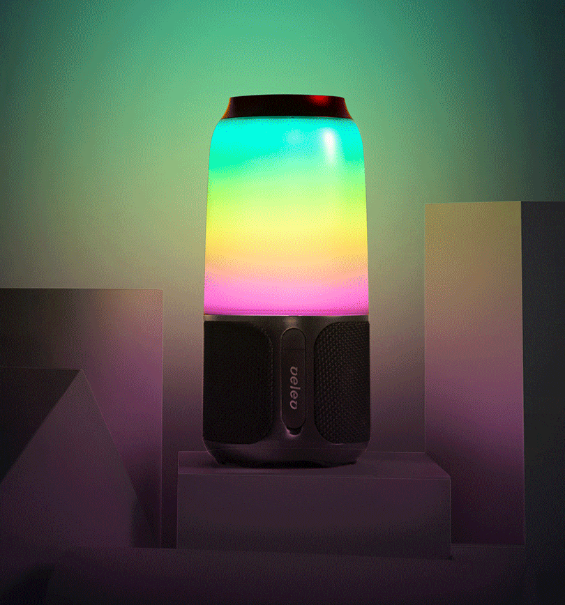 13 Портативная колонка с подсветкой Xiaomi Velev V03 Colorful Lighting Sound Black.gif