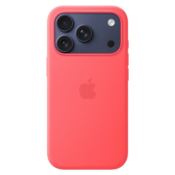Чехол Silicone Case MagSafe совместим с ремешком через плечо 17 Pro Bright Guava