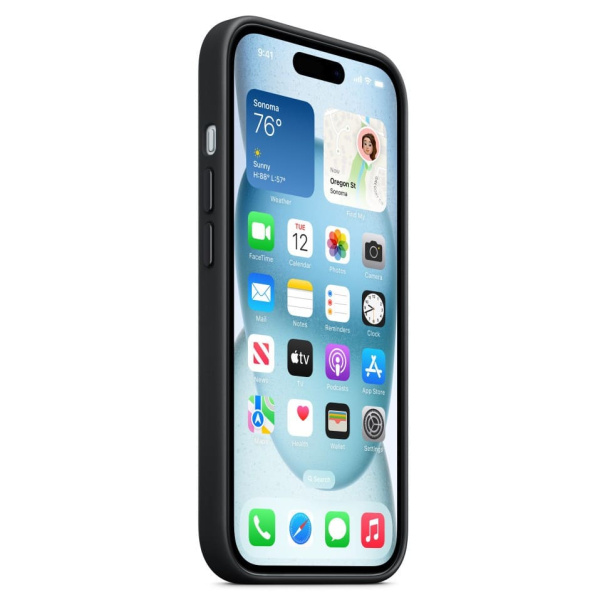 Чехол FineWoven Case MagSafe Iphone 15 Черный