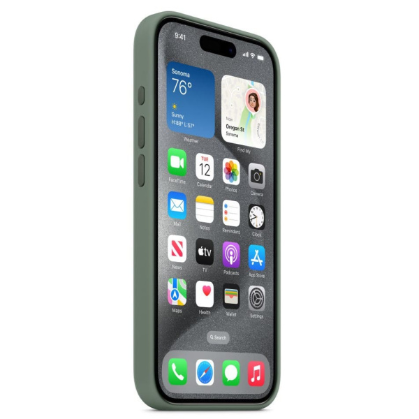 Чехол Silicone Case MagSafe Iphone 15 Pro Зеленый