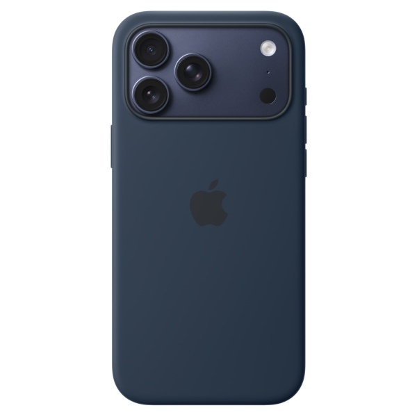 Чехол Silicone Case MagSafe совместим с ремешком через плечо 17 Pro Max Blue