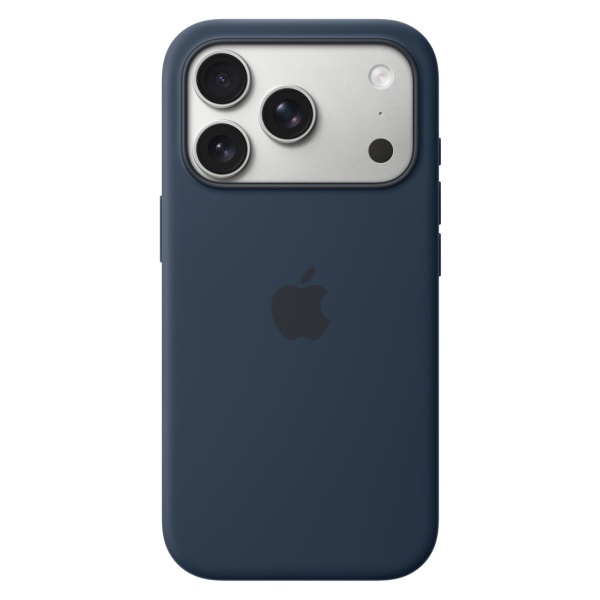 Чехол Silicone Case MagSafe совместим с ремешком через плечо 17 Pro Blue