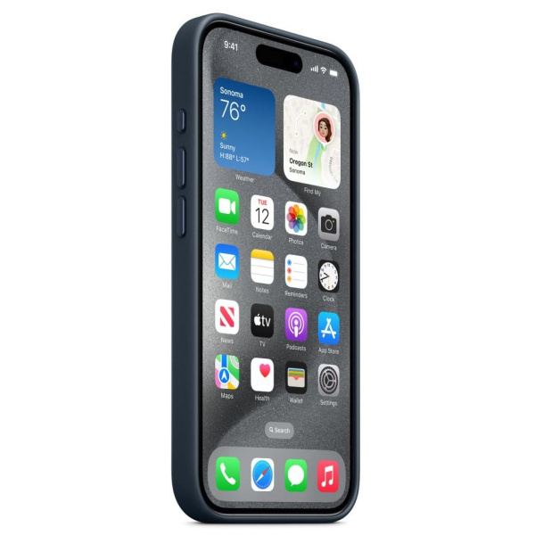 Чехол FineWoven Case MagSafe Iphone 15 Pro Pacific Blue