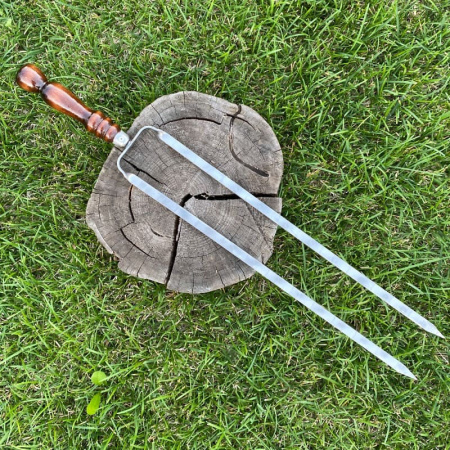 Шампур вилка 40 см ширина 12 мм