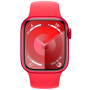 Apple Watch Series 9, 45 мм, корпус из алюминия цвета (PRODUCT)RED, спортивный ремешок цвета (PRODUCT)RED, размер S/M