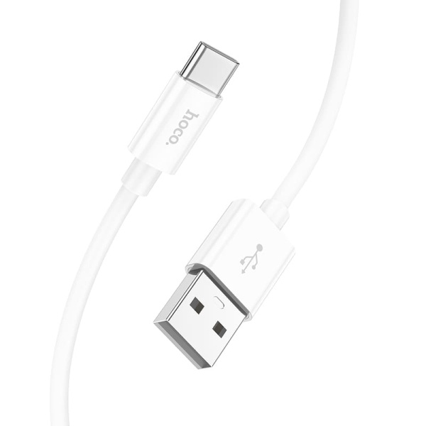 Кабель USB HOCO X87 Silicone Charging Data Cable USB - Type-C 3A, 1m (White)
