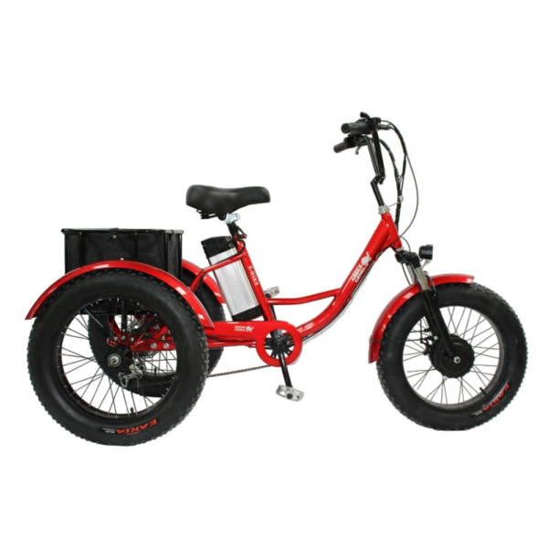 Электровелосипед GreenCamel Трайк-F20 (R20FAT 500W 48V12Ah, 7скор) Красный