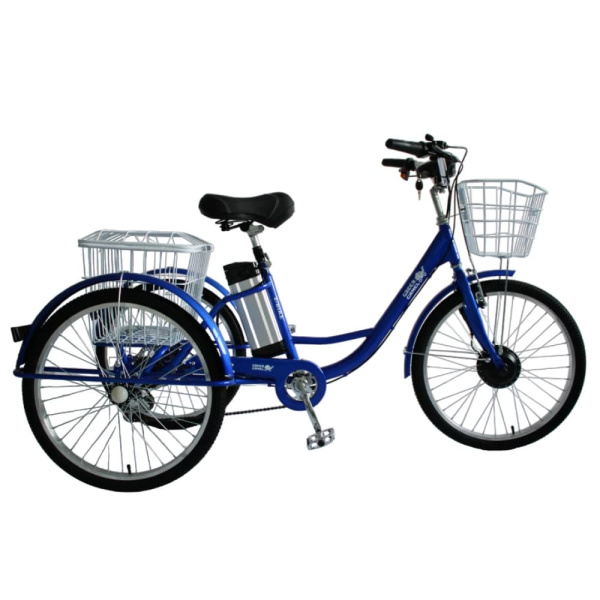 Электровелосипед GreenCamel Трайк-24 V2 (R24 250W 48V12Ah, 7 скор) Синий