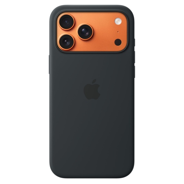 Чехол Silicone Case MagSafe совместим с ремешком через плечо 17 Pro Max Black