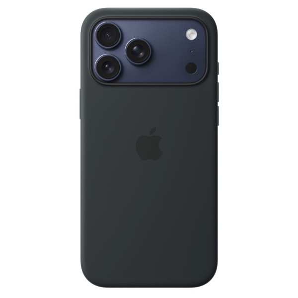 Чехол Silicone Case MagSafe совместим с ремешком через плечо 17 Pro Max Black