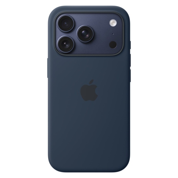 Чехол Silicone Case MagSafe совместим с ремешком через плечо 17 Pro Blue