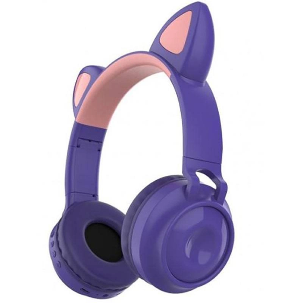 Беспроводные наушники с кошачьими ушками Wireless Headphones Cat Ear ZW-028 Фиолетовые