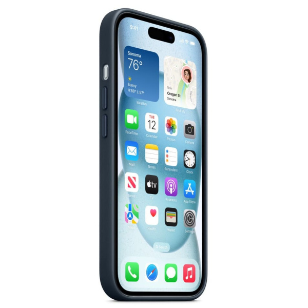 Чехол FineWoven Case MagSafe Iphone 15 Синий
