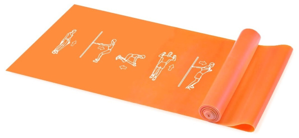 Эластичная лента для йоги и пилатеса YUNMAI 0.35 мм (YMTB-T301) оранжевый
