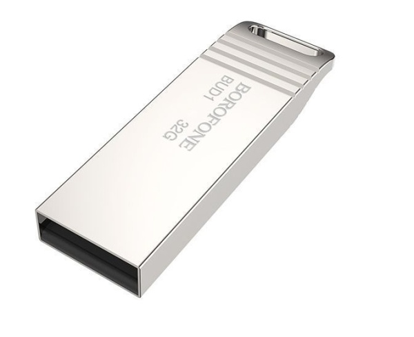 Флешка USB Flash Drive BOROFONE BUD1 Nimble, 32GB, серебристый