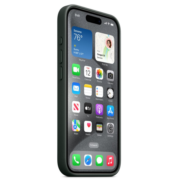 Чехол FineWoven Case MagSafe Iphone 15 pro Max Зеленый