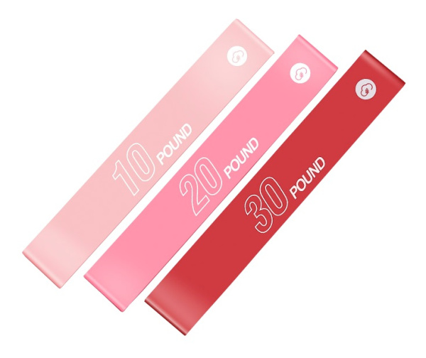 Резинки для фитнеса YUNMAI 600*50мм 3 шт (YMRB-L600) розовый