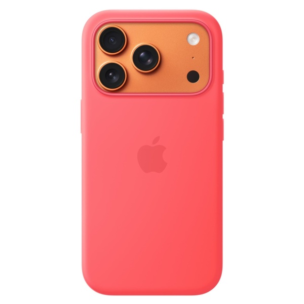 Чехол Silicone Case MagSafe совместим с ремешком через плечо 17 Pro Bright Guava