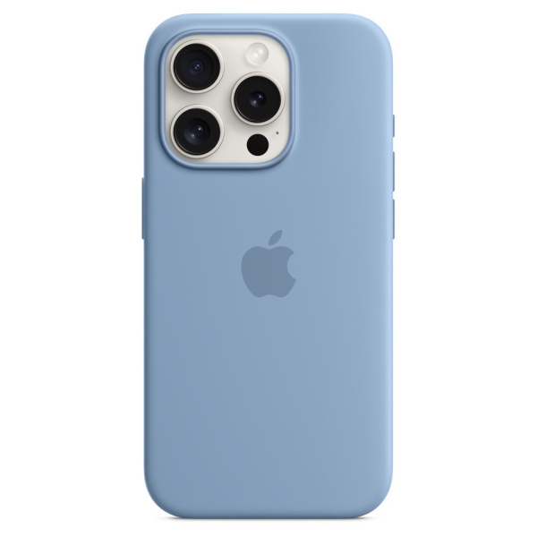 Чехол Silicone Case MagSafe Iphone 15 Pro Голубой