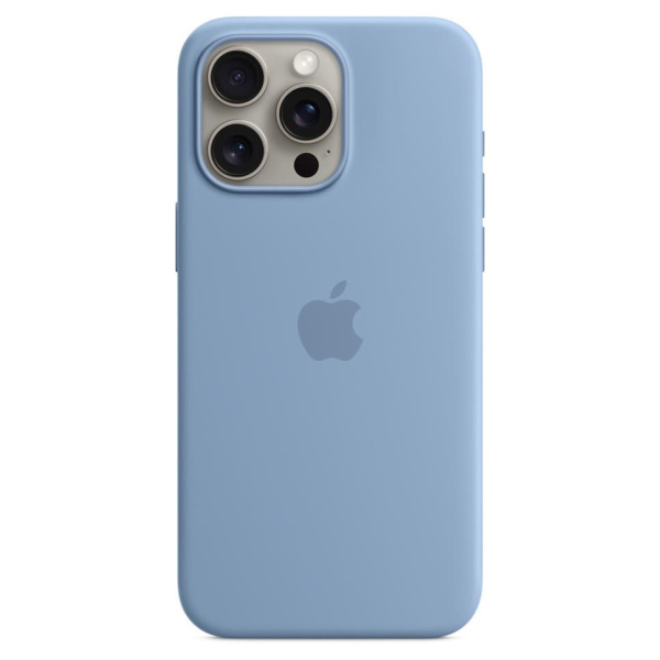 Чехол Silicone Case MagSafe Iphone 15 Pro Max Голубой