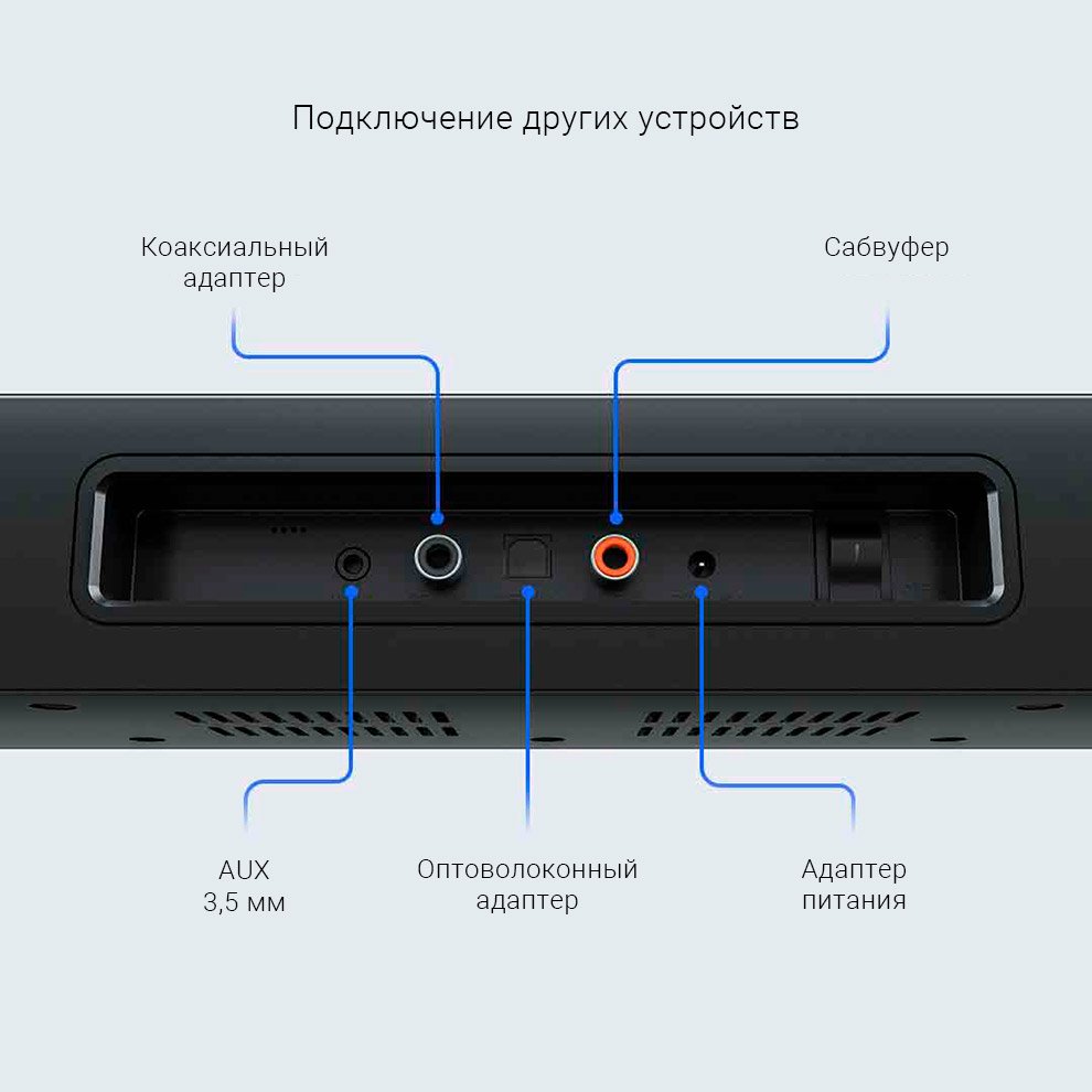 Саундбар Xiaomi Mi TV Soundbar Cinema Edition v2.1 MDZ-35-DA Чёрный |  AliExpress