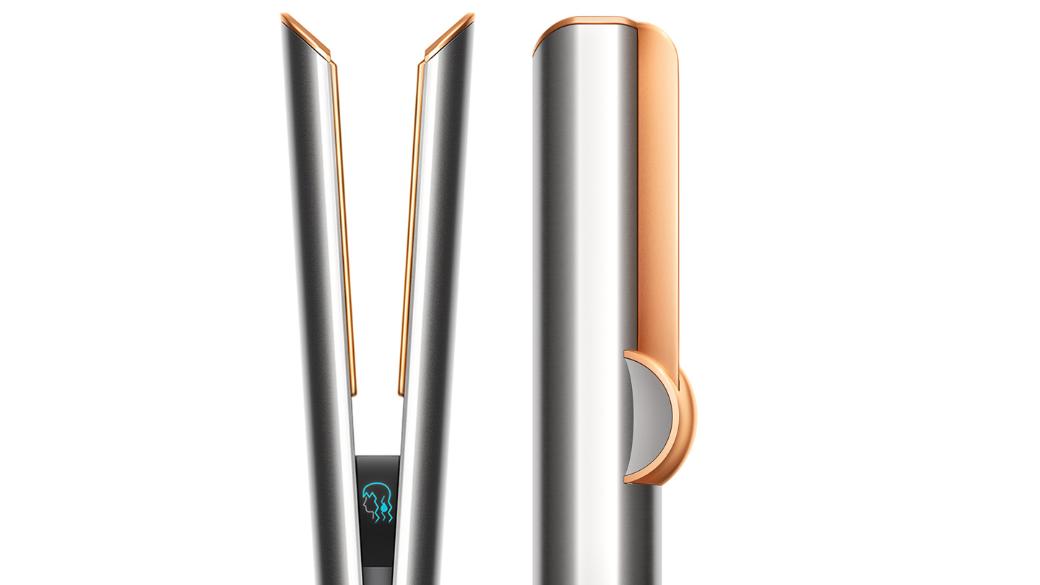 Dyson Airstrait Bright Nickel/Rich Copper — корпус и направленный поток воздуха