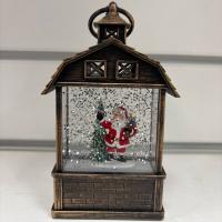 Фонарь новогодний 15 см Дед Мороз и Елка