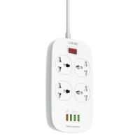 Удлинитель 4 розетки + 4USB LDNIO SC4407 200см EU Белый