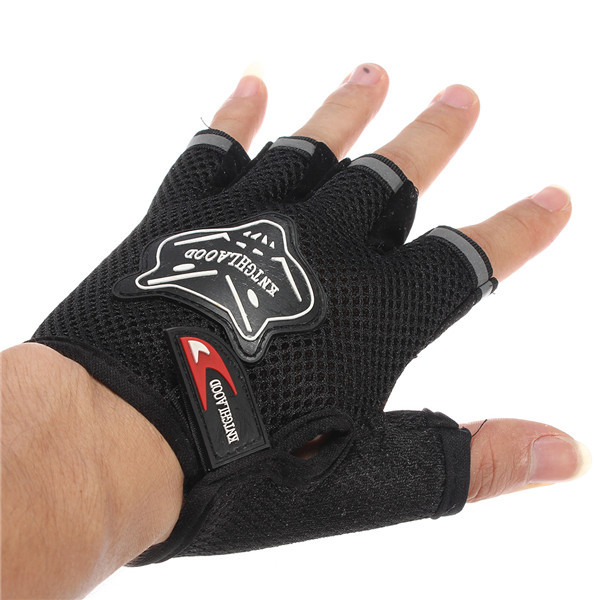 Спортивные перчатки полу-палец KniohThood черный