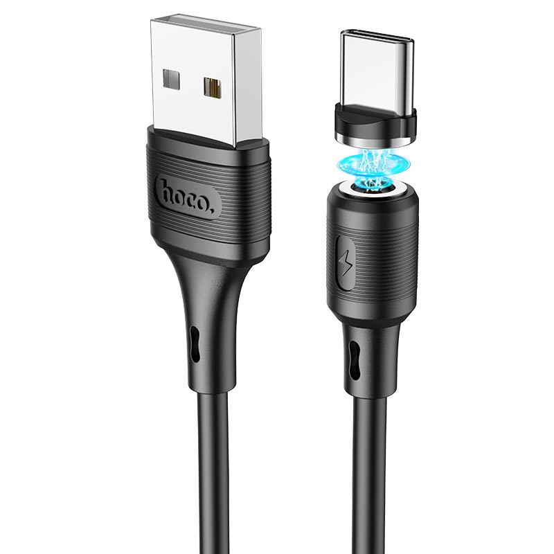 Кабель USB HOCO X52 Sereno USB - Type-C 2А 1 м Черный (Магнитный зарядный кабель)