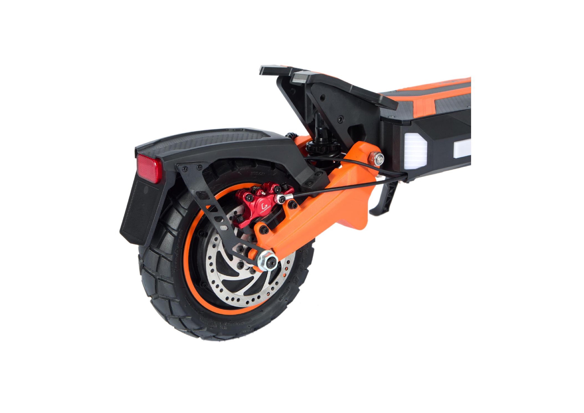 KUGOO F3 Pro Max: заднее колесо, тормозной диск и суппорт