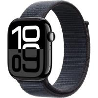 Apple Watch Series 10 GPS 46mm Jet Black Aluminum Case with Ink Sport Loop (MWWR3)