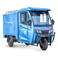 Грузовой электротрицикл Rutrike КАРГО Кабина Дуал (Темно-синий-2758)