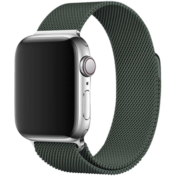 Ремешок миланcкий из нержавеющей стали Milanese Loop для Apple Watch 42/44/45/49 мм, 255мм, на магните, хаки