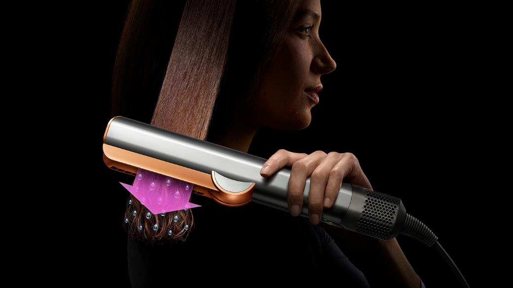 Dyson Airstrait Bright Nickel/Rich Copper — выпрямление волос воздухом