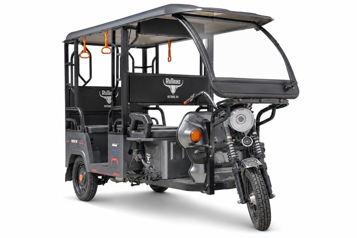 Электротрицикл Rutrike Рикша 60V2000W (Серый-3292)