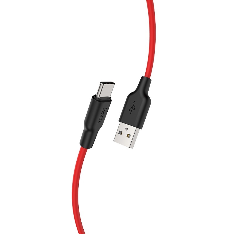 Кабель USB Hoco X21 Plus USB - Type-C 3.0A 1m red