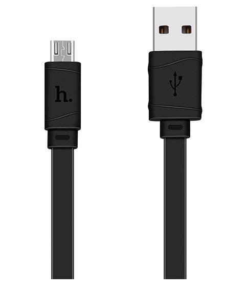 Кабель USB HOCO X5 Bambo, USB - MicroUSB, 2.4А, 1 м, черный