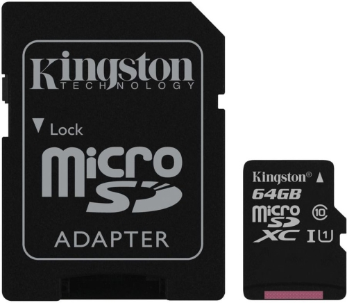 Карта памяти Micro SDHC Card Kingston 64GB class 10