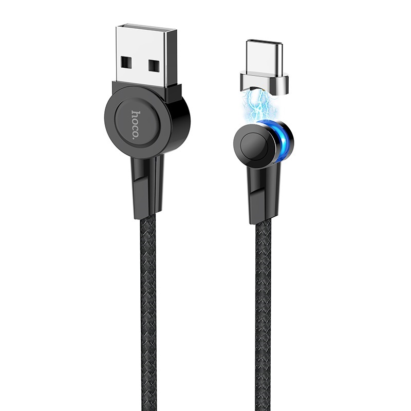 Кабель USB HOCO S8 Magnetic USB - Type-C 1.2 м Черный