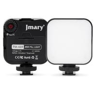 Светодиодный осветлитель JMARY FM-48R LED VIDEO LIGHT, портативный 5,5Вт, универсальное крепление, 6000K, от батареек AA