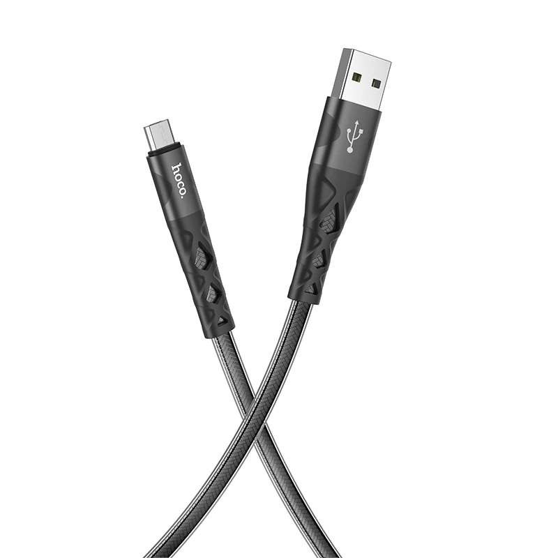 Кабель USB Hoco U105 USB - MicroUSB 2.4A 1.2m Черный