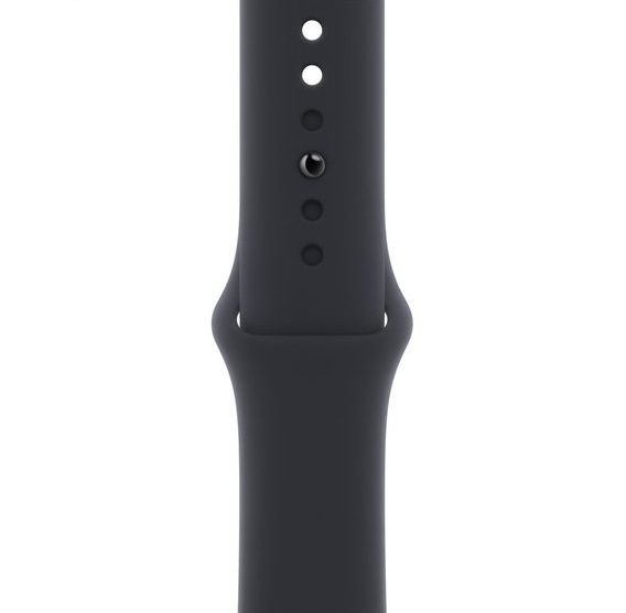Смарт-часы Apple Watch S8, 45 mm, корпус из алюминия цвета «тёмная ночь», спортивный ремешок «тёмная ночь»