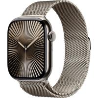 Apple Watch Series 10 GPS + Cellular 46mm Natural Titanium Case with Natural Milanese Loop M/L (MWYC3)