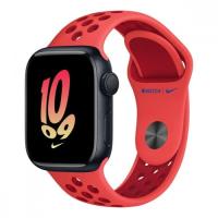 Смарт-часы Apple Watch Nike S8, 41 mm, корпус из алюминия цвета «тёмная ночь», спортивный ремешок Nike цвета «Bright Crimson/Gym Red»