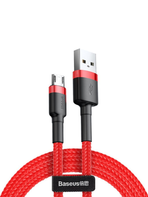 Кабель USB BASEUS Cafule USB - MicroUSB 2.4А 1 м Красный (CAMKLF-B09)